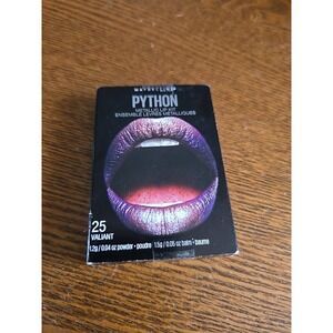 MAYBELLINE Python #25 Valiant Metallic Lip Kit Powder & Balm ‎ New